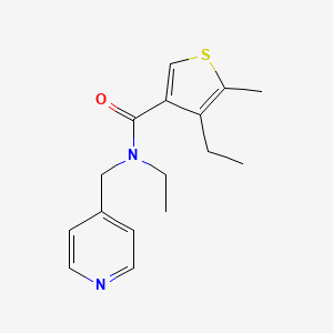 molecular formula C16H20N2OS B5305302 N,4-diethyl-5-methyl-N-(pyridin-4-ylmethyl)thiophene-3-carboxamide 