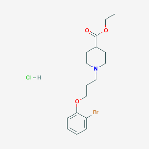 molecular formula C17H25BrClNO3 B5305577 Ethyl 1-[3-(2-bromophenoxy)propyl]piperidine-4-carboxylate;hydrochloride 