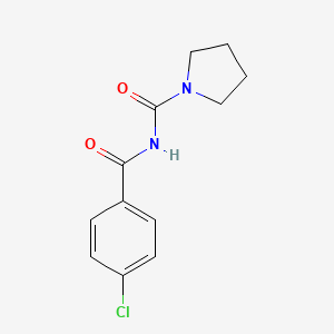 molecular formula C12H13ClN2O2 B5305692 N-(4-chlorobenzoyl)pyrrolidine-1-carboxamide 
