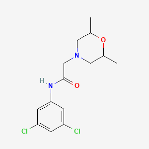 molecular formula C14H18Cl2N2O2 B5305797 N-(3,5-dichlorophenyl)-2-(2,6-dimethylmorpholin-4-yl)acetamide 