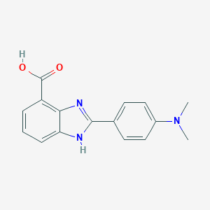 molecular formula C16H15N3O2 B053061 2-[4-(dimethylamino)phenyl]-1H-benzimidazole-4-carboxylic acid CAS No. 124340-96-1
