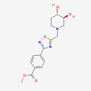 molecular formula C16H19N3O5 B5306114 methyl 4-[5-[[(3S,4S)-3,4-dihydroxypiperidin-1-yl]methyl]-1,2,4-oxadiazol-3-yl]benzoate 