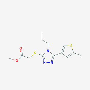 molecular formula C13H17N3O2S2 B5306247 METHYL 2-{[5-(5-METHYL-3-THIENYL)-4-PROPYL-4H-1,2,4-TRIAZOL-3-YL]SULFANYL}ACETATE 
