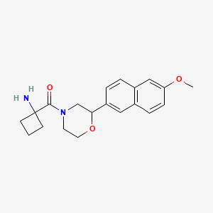 molecular formula C20H24N2O3 B5306277 (1-Aminocyclobutyl)-[2-(6-methoxynaphthalen-2-yl)morpholin-4-yl]methanone 