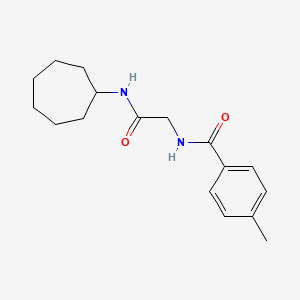 molecular formula C17H24N2O2 B5306391 N~1~-[2-(CYCLOHEPTYLAMINO)-2-OXOETHYL]-4-METHYLBENZAMIDE 