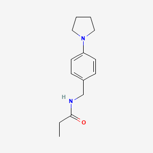 molecular formula C14H20N2O B5306496 N-[4-(pyrrolidin-1-yl)benzyl]propanamide 