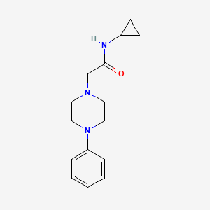 molecular formula C15H21N3O B5306606 N-cyclopropyl-2-(4-phenylpiperazin-1-yl)acetamide 