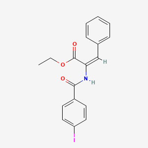 molecular formula C18H16INO3 B5306612 ethyl (E)-2-[(4-iodobenzoyl)amino]-3-phenylprop-2-enoate 