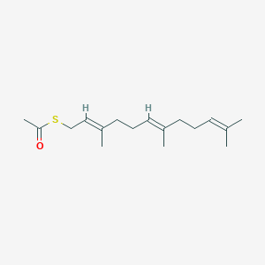 molecular formula C17H28OS B053067 Thioacetic acid S-((2E,6E)-3,7,11-trimethyl-dodeca-2,6,10-trienyl) ester CAS No. 340701-35-1