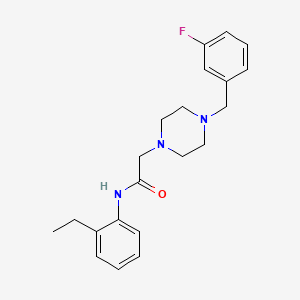 molecular formula C21H26FN3O B5306919 N-(2-ETHYLPHENYL)-2-{4-[(3-FLUOROPHENYL)METHYL]PIPERAZIN-1-YL}ACETAMIDE 