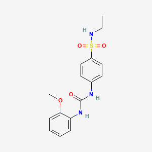 molecular formula C16H19N3O4S B5307014 3-[4-(ETHYLSULFAMOYL)PHENYL]-1-(2-METHOXYPHENYL)UREA 