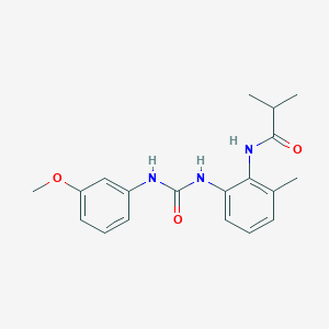 molecular formula C19H23N3O3 B5307076 N-[2-[(3-methoxyphenyl)carbamoylamino]-6-methylphenyl]-2-methylpropanamide 