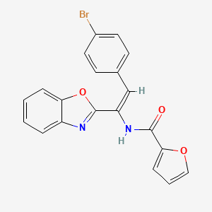 molecular formula C20H13BrN2O3 B5307349 N-[(E)-1-(1,3-benzoxazol-2-yl)-2-(4-bromophenyl)ethenyl]furan-2-carboxamide 