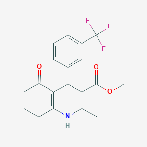 molecular formula C19H18F3NO3 B5307383 Methyl 2-methyl-5-oxo-4-[3-(trifluoromethyl)phenyl]-1,4,5,6,7,8-hexahydroquinoline-3-carboxylate 