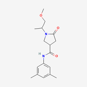 molecular formula C17H24N2O3 B5307494 N-(3,5-dimethylphenyl)-1-(1-methoxypropan-2-yl)-5-oxopyrrolidine-3-carboxamide 