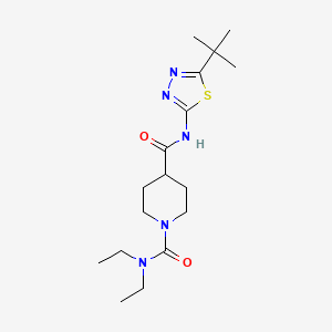 molecular formula C17H29N5O2S B5307548 N~4~-(5-tert-butyl-1,3,4-thiadiazol-2-yl)-N~1~,N~1~-diethylpiperidine-1,4-dicarboxamide 