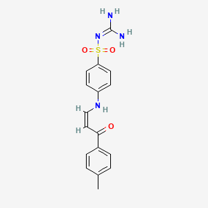 molecular formula C17H18N4O3S B5307664 N-(4-{[(1Z)-3-(4-Methylphenyl)-3-oxoprop-1-EN-1-YL]amino}benzenesulfonyl)guanidine 