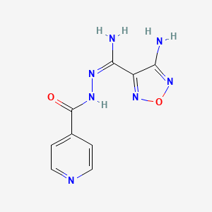 molecular formula C9H9N7O2 B5307978 N-[(E)-[amino-(4-amino-1,2,5-oxadiazol-3-yl)methylidene]amino]pyridine-4-carboxamide 