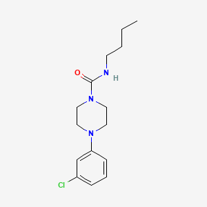 molecular formula C15H22ClN3O B5308407 N-butyl-4-(3-chlorophenyl)piperazine-1-carboxamide 