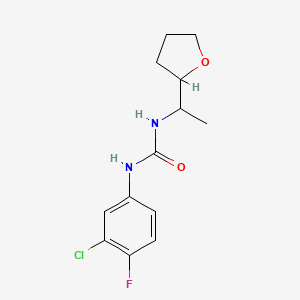 molecular formula C13H16ClFN2O2 B5308413 N-(3-CHLORO-4-FLUOROPHENYL)-N'-(1-TETRAHYDRO-2-FURANYLETHYL)UREA 