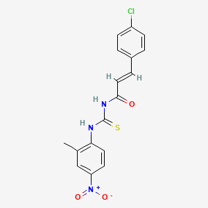 molecular formula C17H14ClN3O3S B5308463 (2E)-3-(4-chlorophenyl)-N-[(2-methyl-4-nitrophenyl)carbamothioyl]prop-2-enamide 