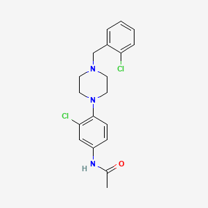 molecular formula C19H21Cl2N3O B5308855 N-{3-chloro-4-[4-(2-chlorobenzyl)piperazin-1-yl]phenyl}acetamide 