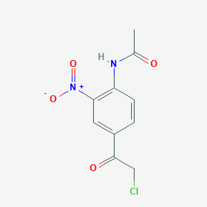 molecular formula C10H9ClN2O4 B053089 N-[4-(2-chloroacetyl)-2-nitrophenyl]acetamide CAS No. 119457-11-3