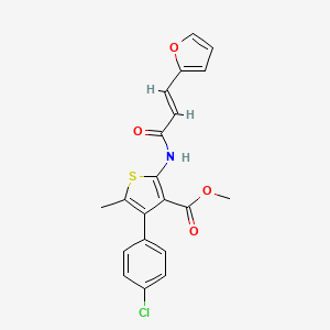 molecular formula C20H16ClNO4S B5309124 methyl 4-(4-chlorophenyl)-2-{[3-(2-furyl)acryloyl]amino}-5-methyl-3-thiophenecarboxylate 