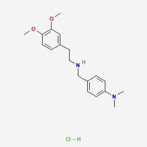molecular formula C19H27ClN2O2 B5309376 4-[[2-(3,4-dimethoxyphenyl)ethylamino]methyl]-N,N-dimethylaniline;hydrochloride 