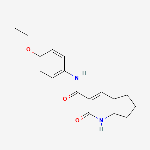 molecular formula C17H18N2O3 B5309557 N-(4-ETHOXYPHENYL)-2-OXO-1H,2H,5H,6H,7H-CYCLOPENTA[B]PYRIDINE-3-CARBOXAMIDE 