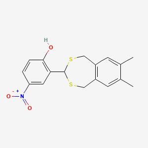 molecular formula C17H17NO3S2 B5309656 2-(7,8-dimethyl-3,5-dihydro-1H-2,4-benzodithiepin-3-yl)-4-nitrophenol 
