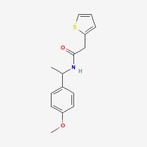 molecular formula C15H17NO2S B5309664 N-[1-(4-methoxyphenyl)ethyl]-2-(thiophen-2-yl)acetamide 