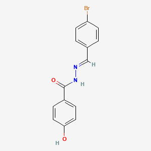 molecular formula C14H11BrN2O2 B5309713 N'-[(E)-(4-bromophenyl)methylidene]-4-hydroxybenzohydrazide 