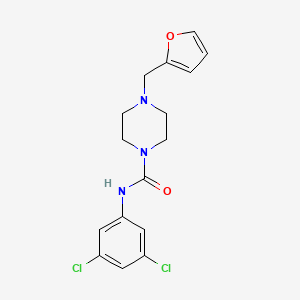 molecular formula C16H17Cl2N3O2 B5309753 N-(3,5-dichlorophenyl)-4-(furan-2-ylmethyl)piperazine-1-carboxamide 