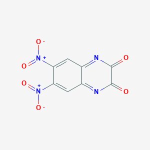 molecular formula C8H2N4O6 B053100 6,7-Dinitro-2,3-quinoxalinedione CAS No. 114828-89-6