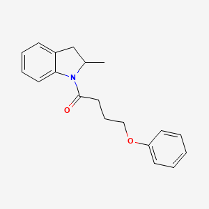molecular formula C19H21NO2 B5310047 1-(2-methyl-2,3-dihydro-1H-indol-1-yl)-4-phenoxybutan-1-one 