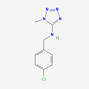molecular formula C9H10ClN5 B5310257 N-[(4-chlorophenyl)methyl]-1-methyltetrazol-5-amine 