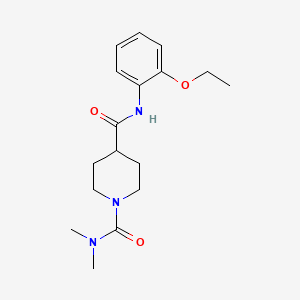 molecular formula C17H25N3O3 B5310301 N~4~-(2-ethoxyphenyl)-N~1~,N~1~-dimethylpiperidine-1,4-dicarboxamide 