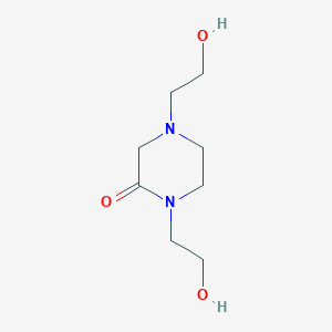 molecular formula C8H16N2O3 B053104 1,4-Bis(2-hydroxyethyl)piperazin-2-one CAS No. 122734-17-2