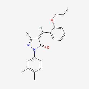 molecular formula C22H24N2O2 B5310567 (4Z)-2-(3,4-dimethylphenyl)-5-methyl-4-[(2-propoxyphenyl)methylidene]pyrazol-3-one 