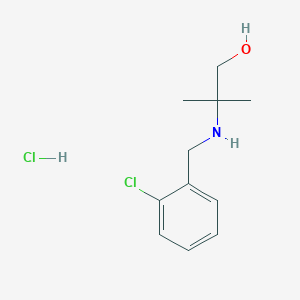 molecular formula C11H17Cl2NO B5310591 2-[(2-Chlorophenyl)methylamino]-2-methylpropan-1-ol;hydrochloride CAS No. 1050076-26-0