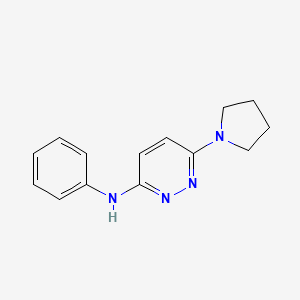molecular formula C14H16N4 B5310772 N-phenyl-6-pyrrolidin-1-ylpyridazin-3-amine 
