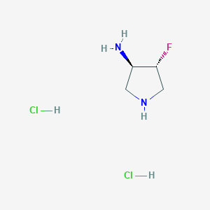 molecular formula C4H11Cl2FN2 B053109 (3R,4R)-4-Fluoropyrrolidin-3-amine;dihydrochloride CAS No. 125197-40-2
