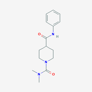 molecular formula C15H21N3O2 B5310915 N~1~,N~1~-dimethyl-N~4~-phenylpiperidine-1,4-dicarboxamide 