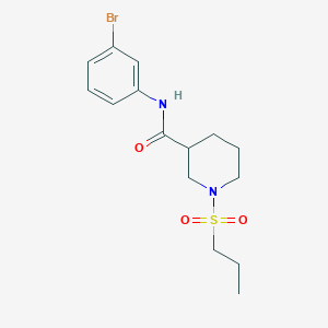 molecular formula C15H21BrN2O3S B5311518 N-(3-bromophenyl)-1-propylsulfonylpiperidine-3-carboxamide 