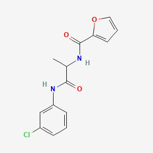 molecular formula C14H13ClN2O3 B5311569 N-[1-(3-chloroanilino)-1-oxopropan-2-yl]furan-2-carboxamide 