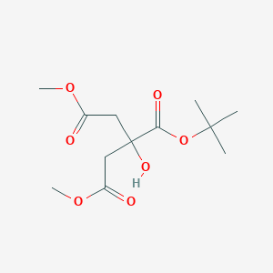 molecular formula C12H20O7 B053116 2-Tert-butyl 1,3-dimethyl 2-hydroxypropane-1,2,3-tricarboxylate CAS No. 114340-51-1