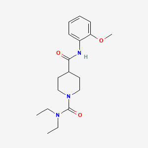 molecular formula C18H27N3O3 B5311869 N~1~,N~1~-diethyl-N~4~-(2-methoxyphenyl)piperidine-1,4-dicarboxamide 