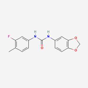molecular formula C15H13FN2O3 B5312195 N-(1,3-BENZODIOXOL-5-YL)-N'-(3-FLUORO-4-METHYLPHENYL)UREA 