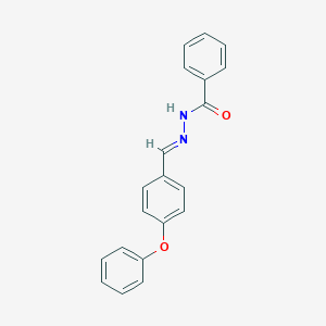 molecular formula C20H16N2O2 B531224 N-[(E)-(4-phenoxyphenyl)methylideneamino]benzamide 